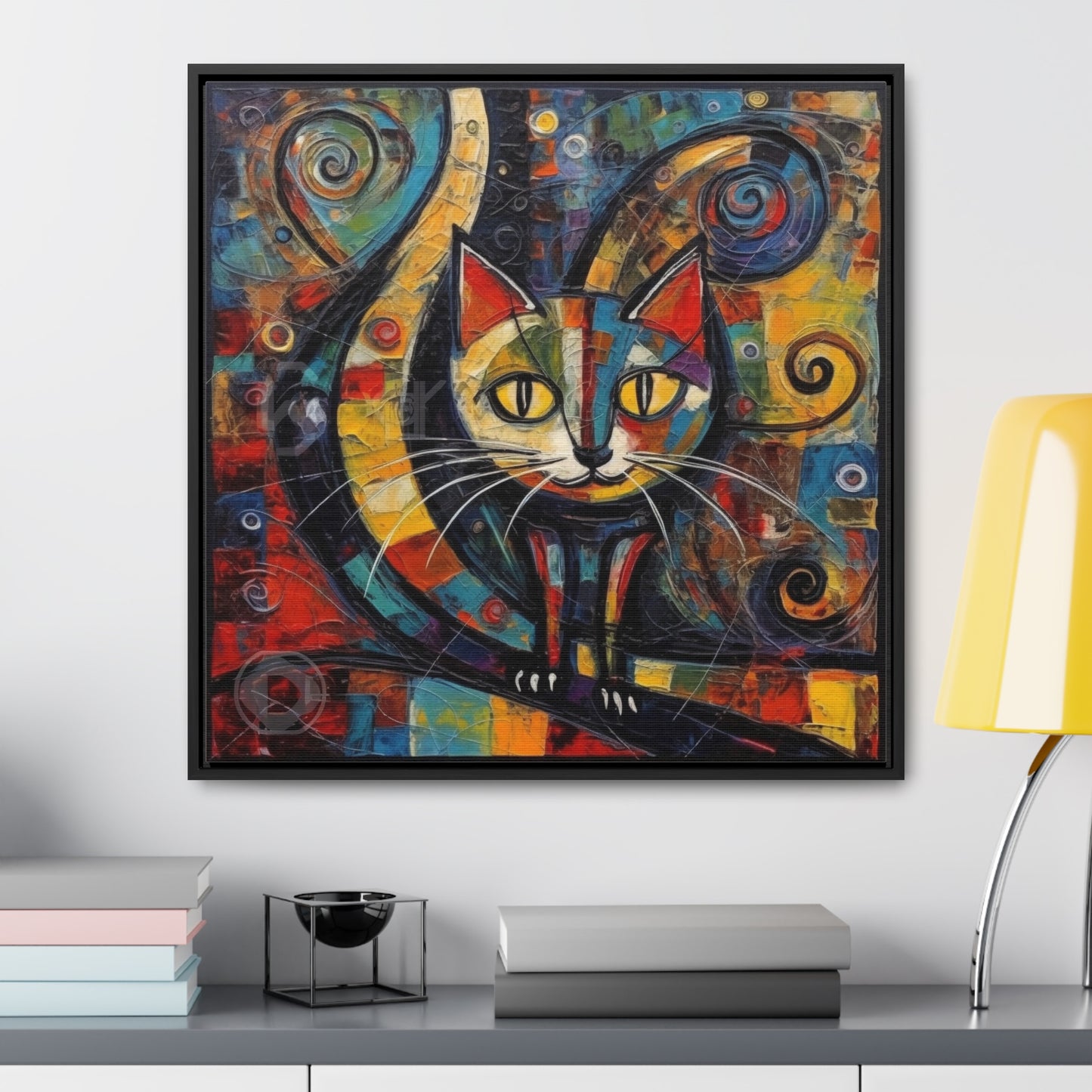 Cat 117, Gallery Canvas Wraps, Square Frame