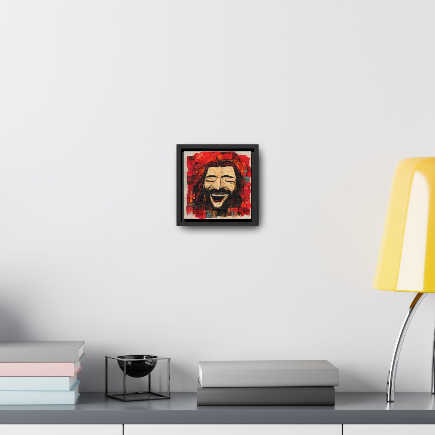 Jesus smiling 5, Valentinii, Gallery Canvas Wraps, Square Frame