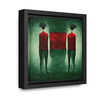 Loneliness Green Red 30, Valentinii, Gallery Canvas Wraps, Square Frame