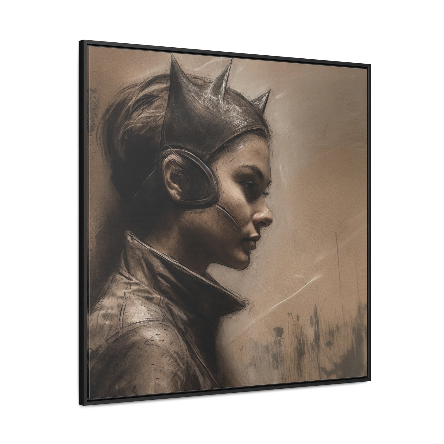 Cat Woman 15, Gallery Canvas Wraps, Square Frame