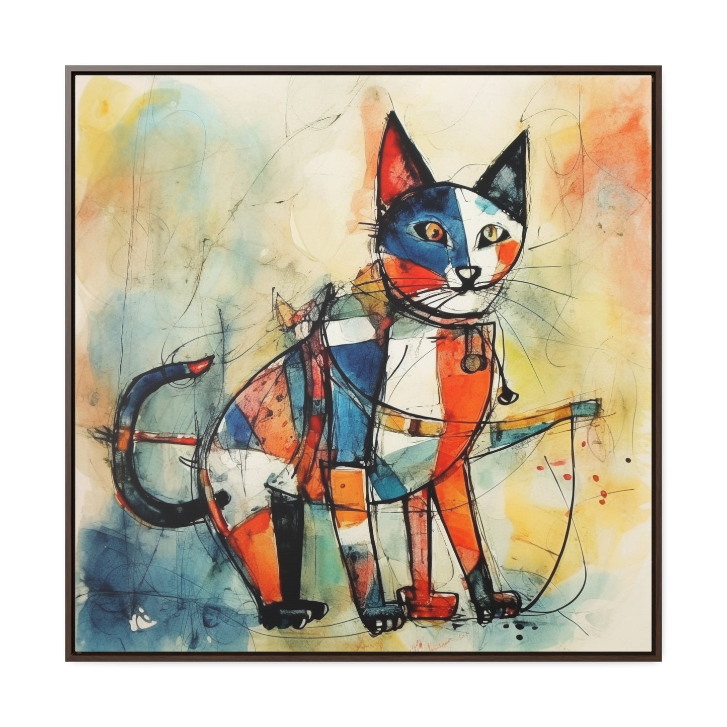 Cat 103, Gallery Canvas Wraps, Square Frame