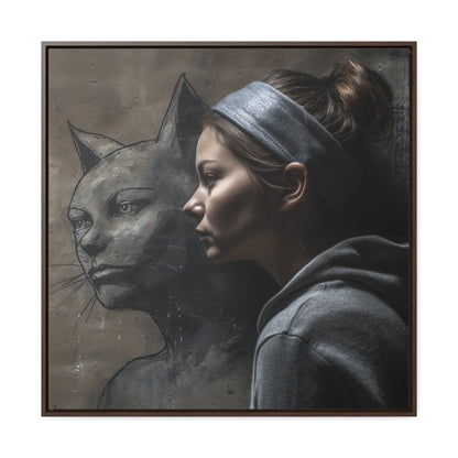 Cat Woman 27, Gallery Canvas Wraps, Square Frame