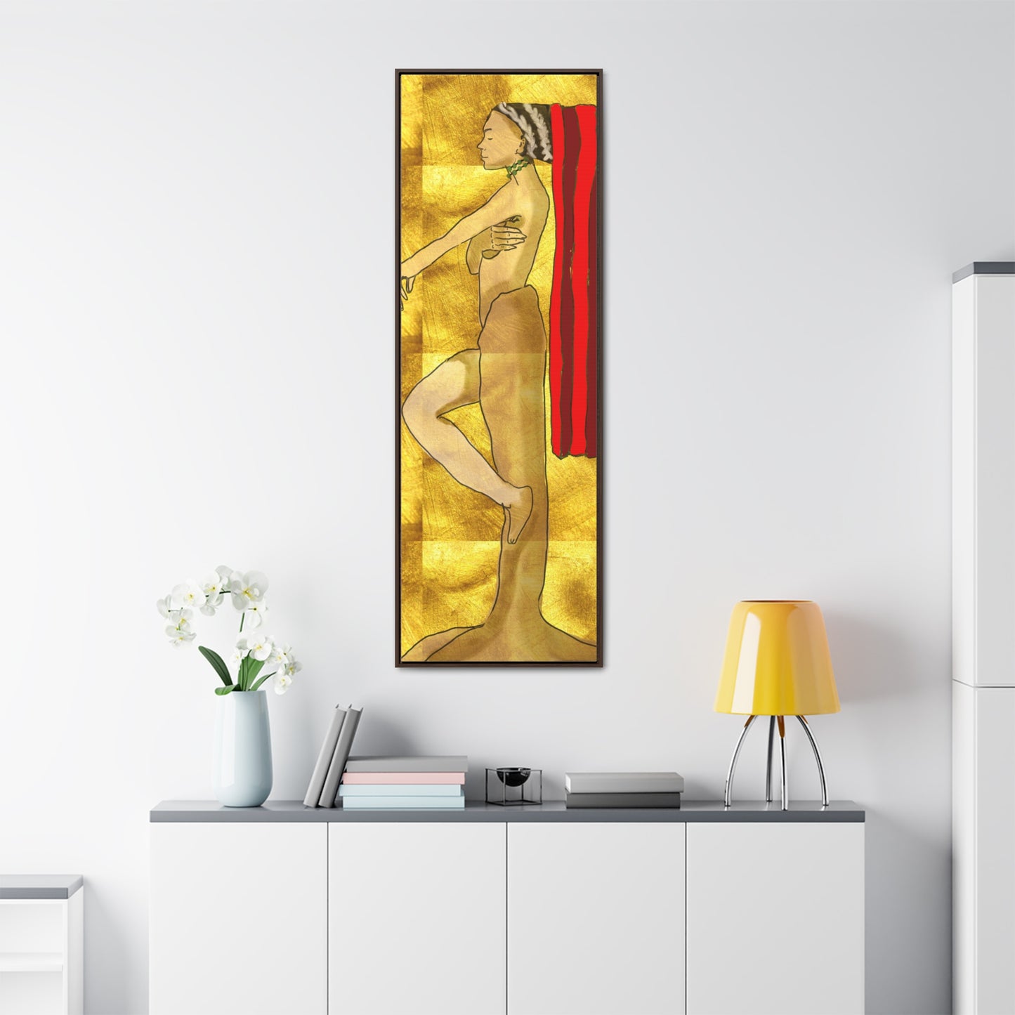 Woman in Gold, Original Eduard Pavel, Gallery Canvas Wraps, Vertical Frame