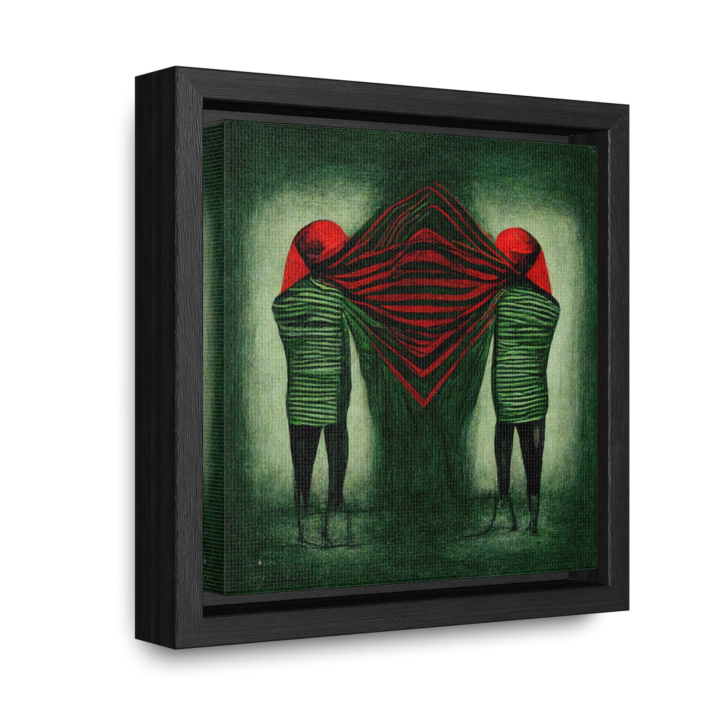 Loneliness Green Red 12, Valentinii, Gallery Canvas Wraps, Square Frame