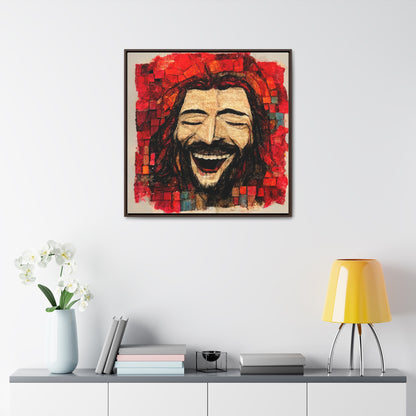 Jesus smiling 5, Valentinii, Gallery Canvas Wraps, Square Frame