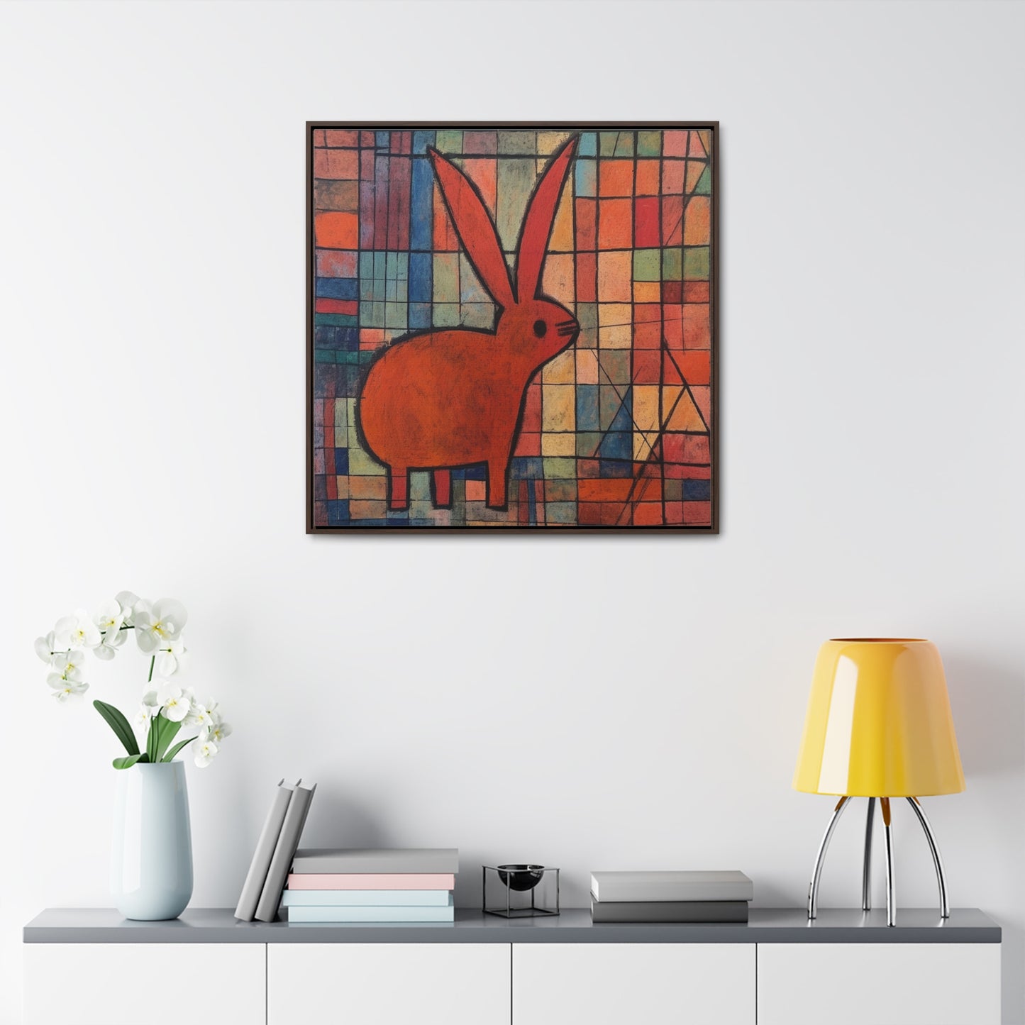 Rabbit 32, Gallery Canvas Wraps, Square Frame