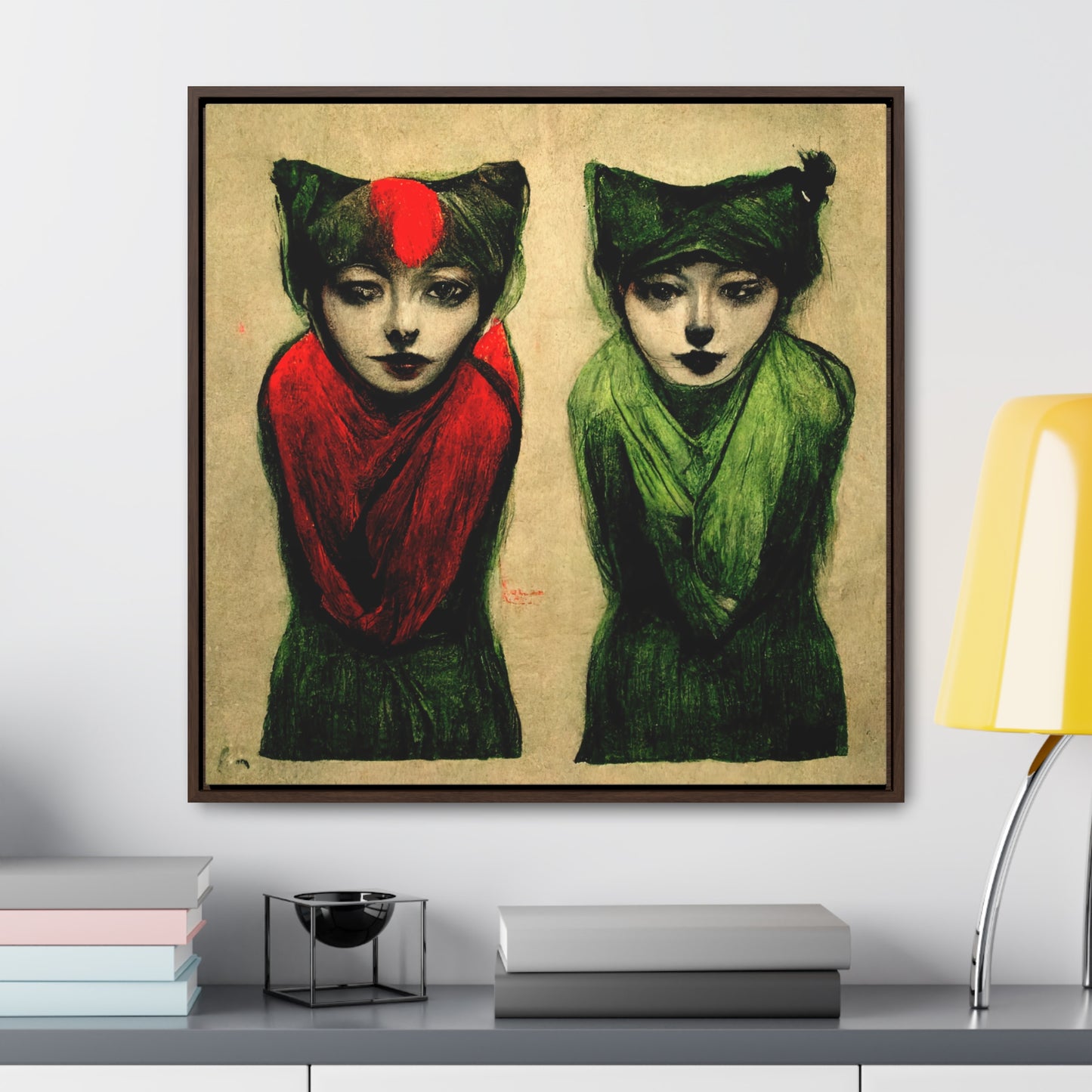 Cat Woman 6, Valentinii, Gallery Canvas Wraps, Square Frame