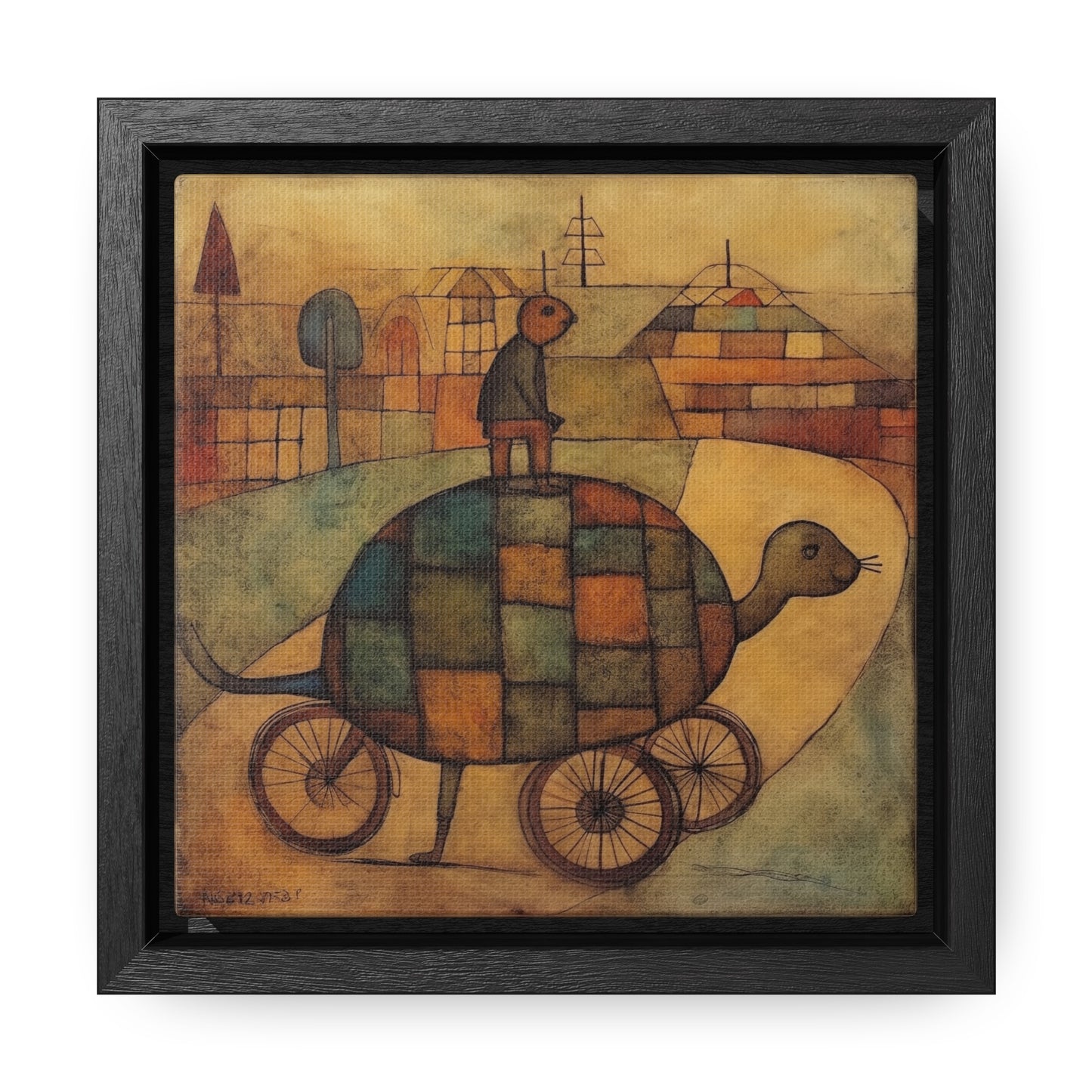 Turtle 14, Gallery Canvas Wraps, Square Frame