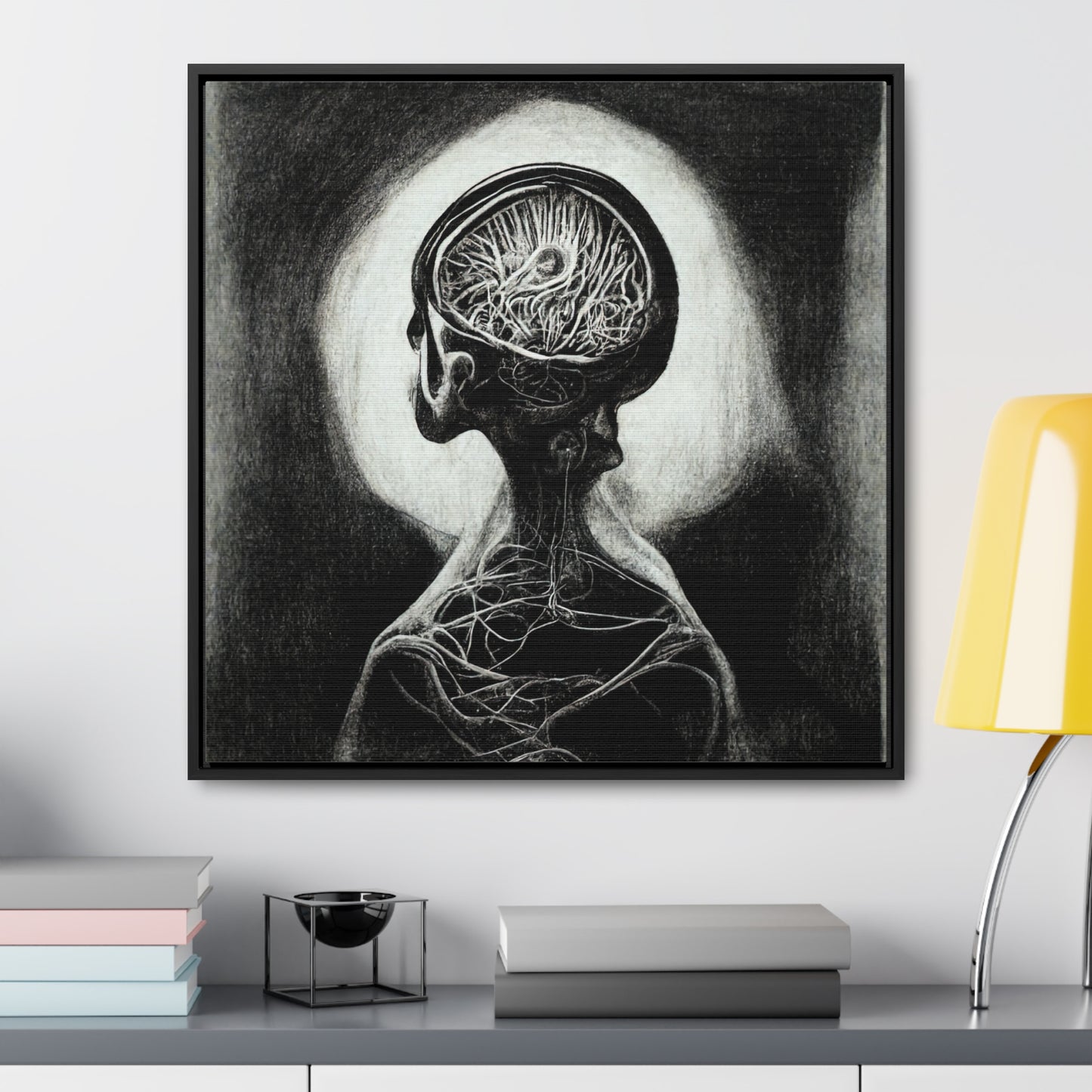 Brain 5, Valentinii, Gallery Canvas Wraps, Square Frame