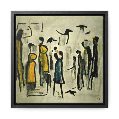 People and Birds 2, Valentinii, Gallery Canvas Wraps, Square Frame
