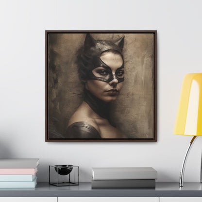 Cat Woman 18, Gallery Canvas Wraps, Square Frame