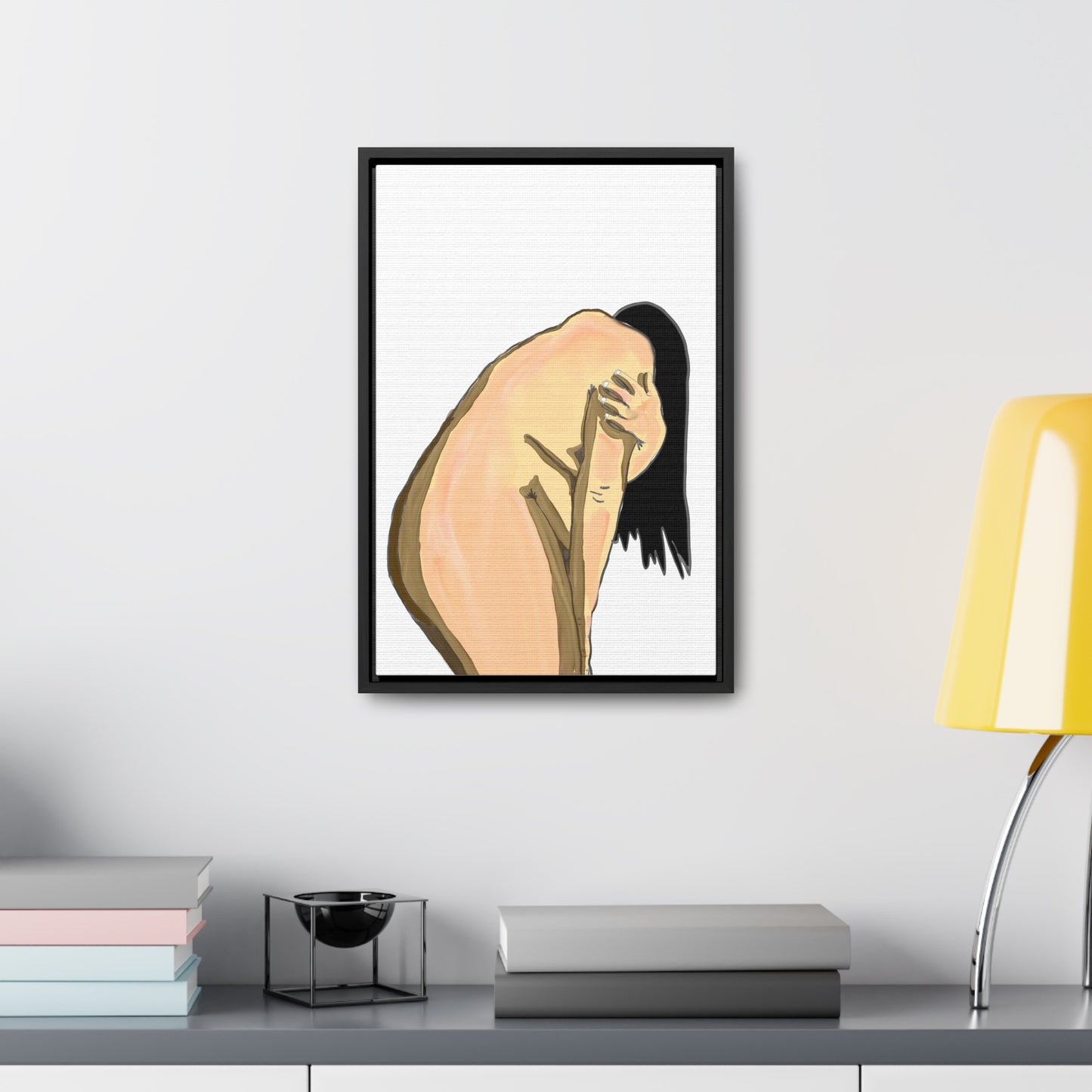 Sorrowful Woman, Original Eduard Pavel, Gallery Canvas Wraps, Vertical Frame