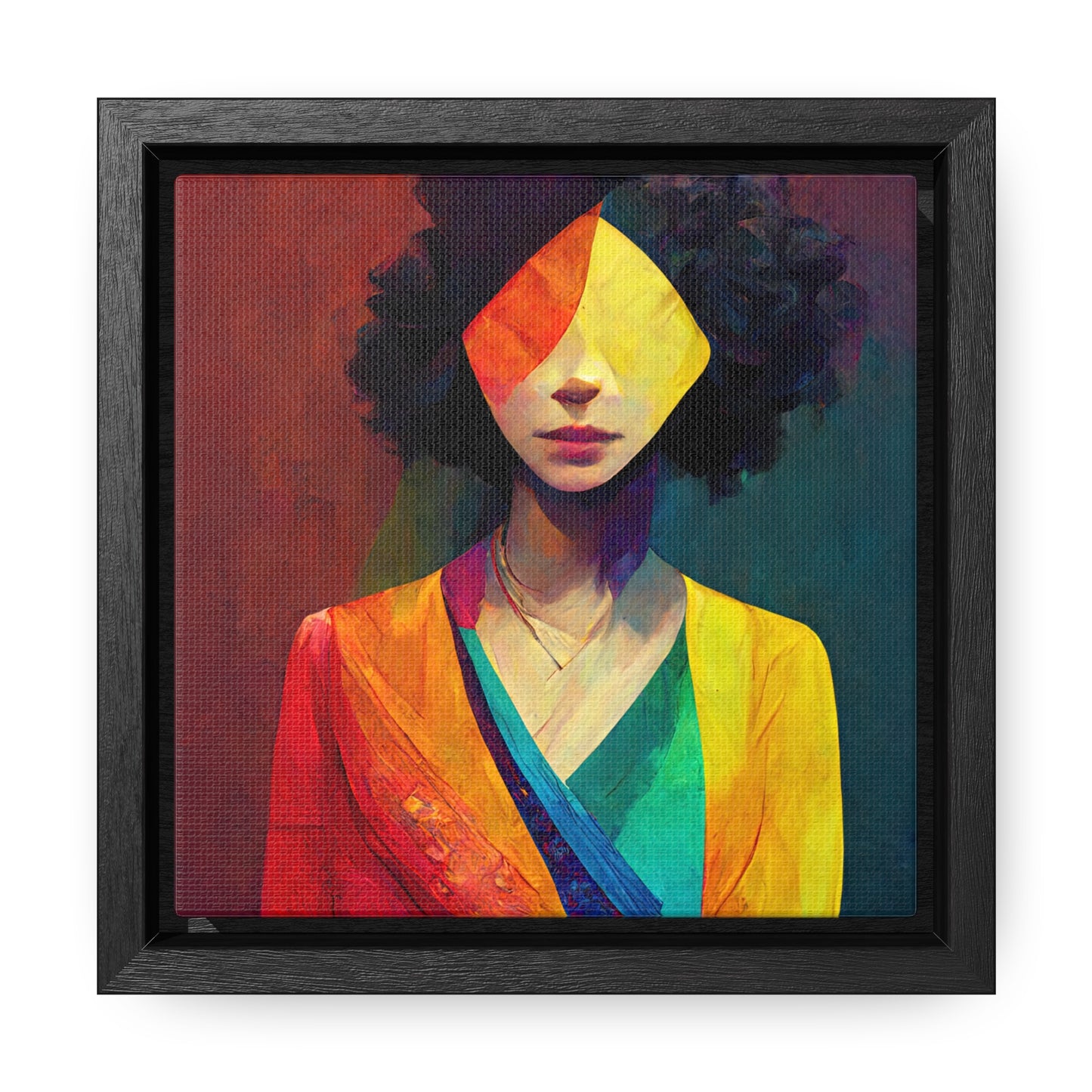 Lady's faces 18, Valentinii, Gallery Canvas Wraps, Square Frame