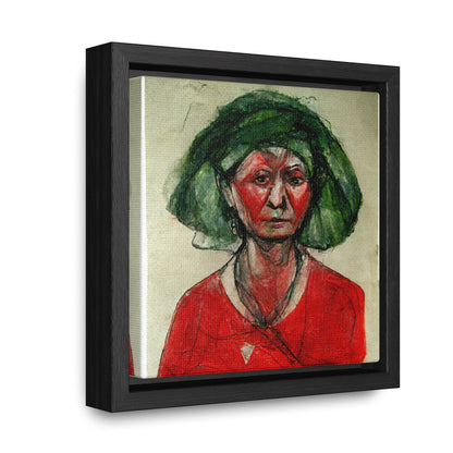 Loneliness Green Red 39, Valentinii, Gallery Canvas Wraps, Square Frame