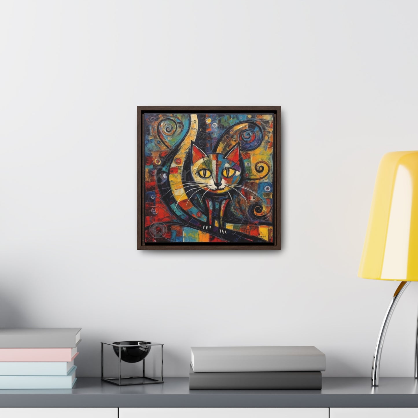 Cat 117, Gallery Canvas Wraps, Square Frame