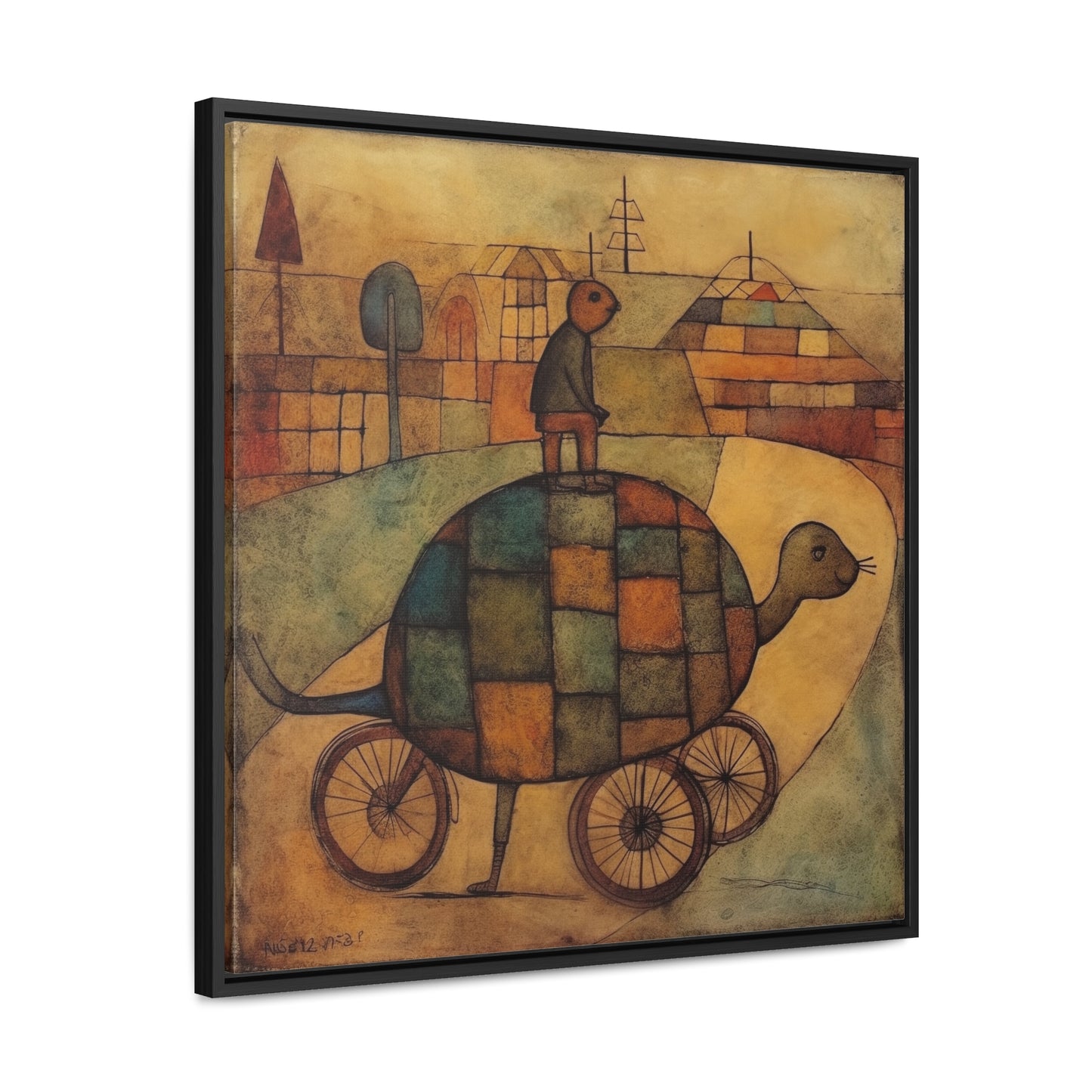 Turtle 14, Gallery Canvas Wraps, Square Frame