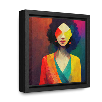 Lady's faces 4, Valentinii, Gallery Canvas Wraps, Square Frame