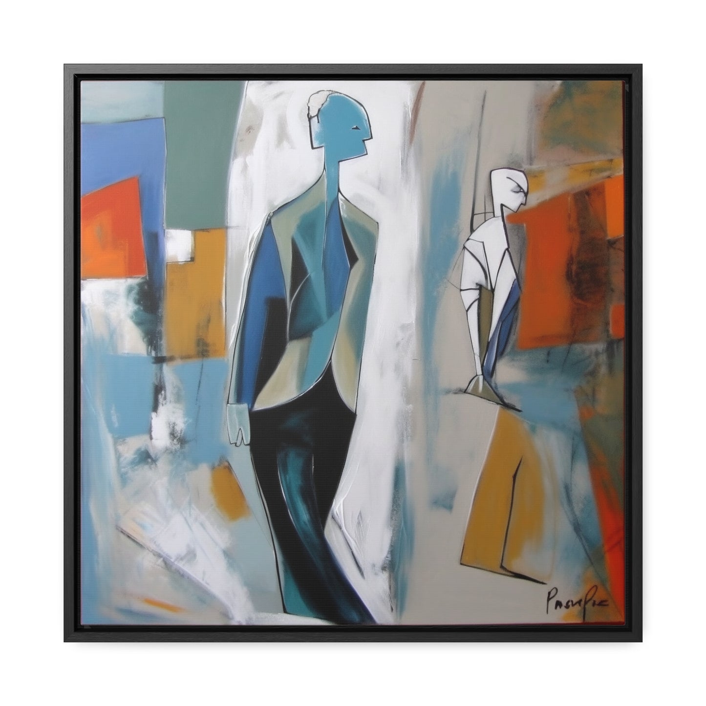 Sad Man 24, Valentinii, Gallery Canvas Wraps, Square Frame