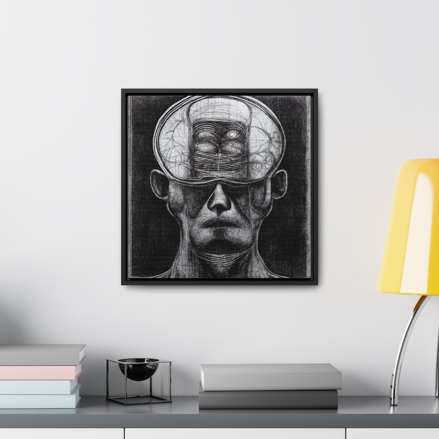 Brain 35, Valentinii, Gallery Canvas Wraps, Square Frame