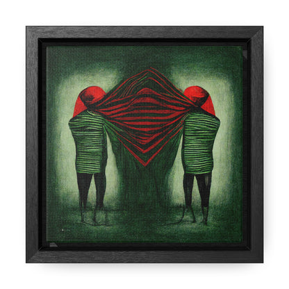 Loneliness Green Red 12, Valentinii, Gallery Canvas Wraps, Square Frame