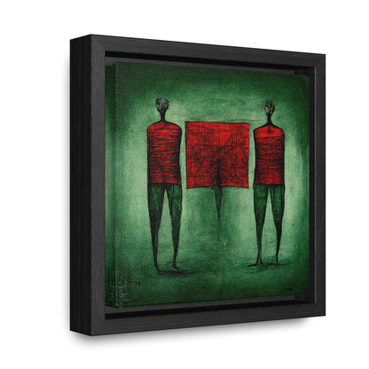 Loneliness Green Red 14, Valentinii, Gallery Canvas Wraps, Square Frame