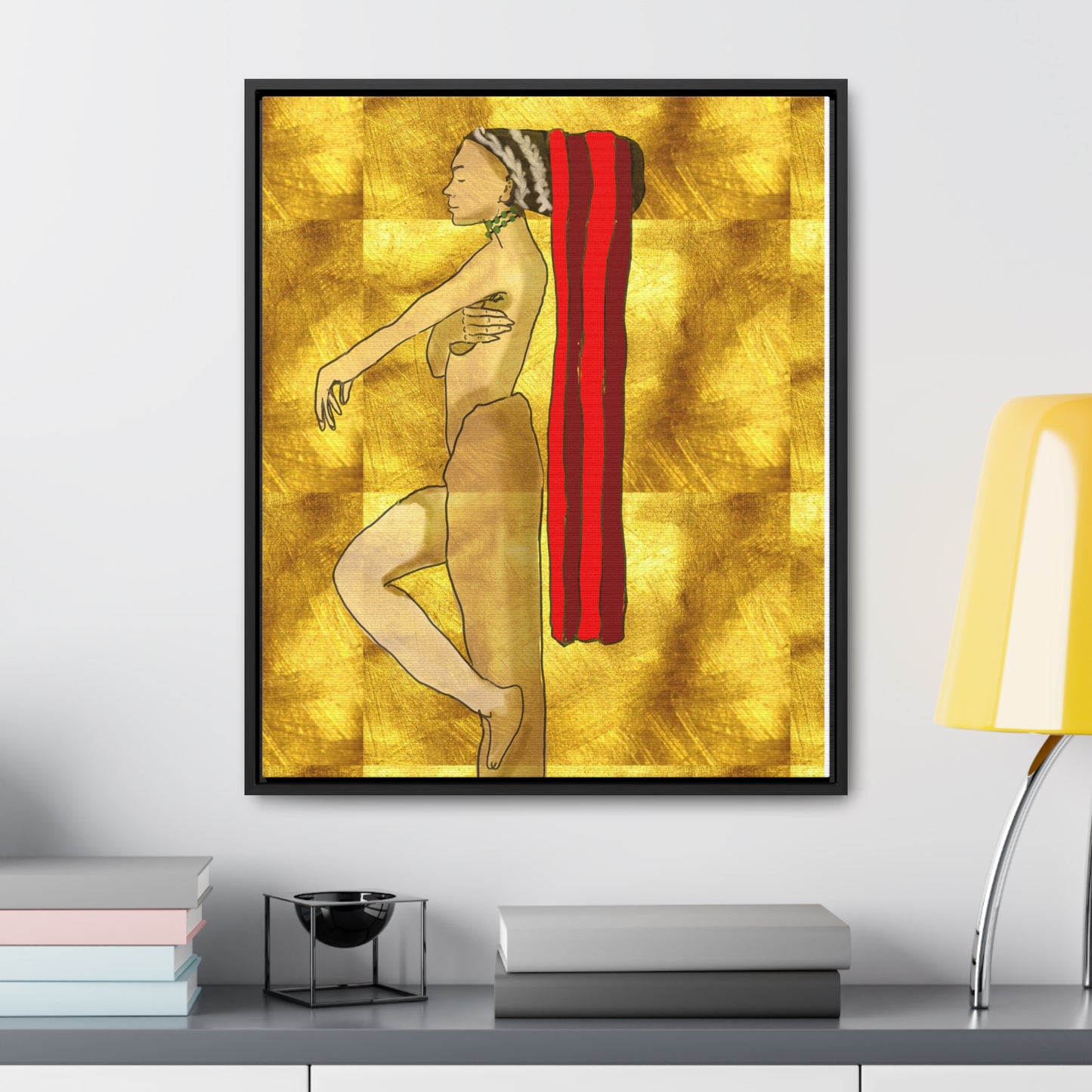 Woman in Gold, Original Eduard Pavel, Gallery Canvas Wraps, Vertical Frame