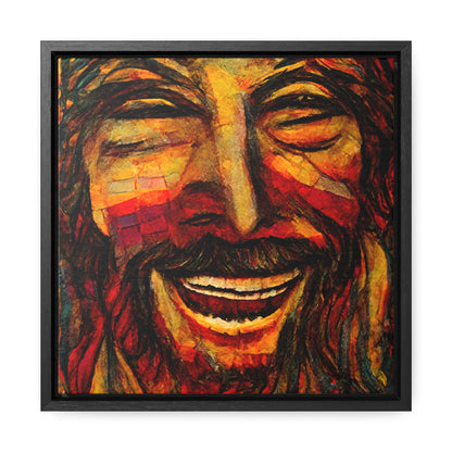 Jesus smiling 2, Valentinii, Gallery Canvas Wraps, Square Frame