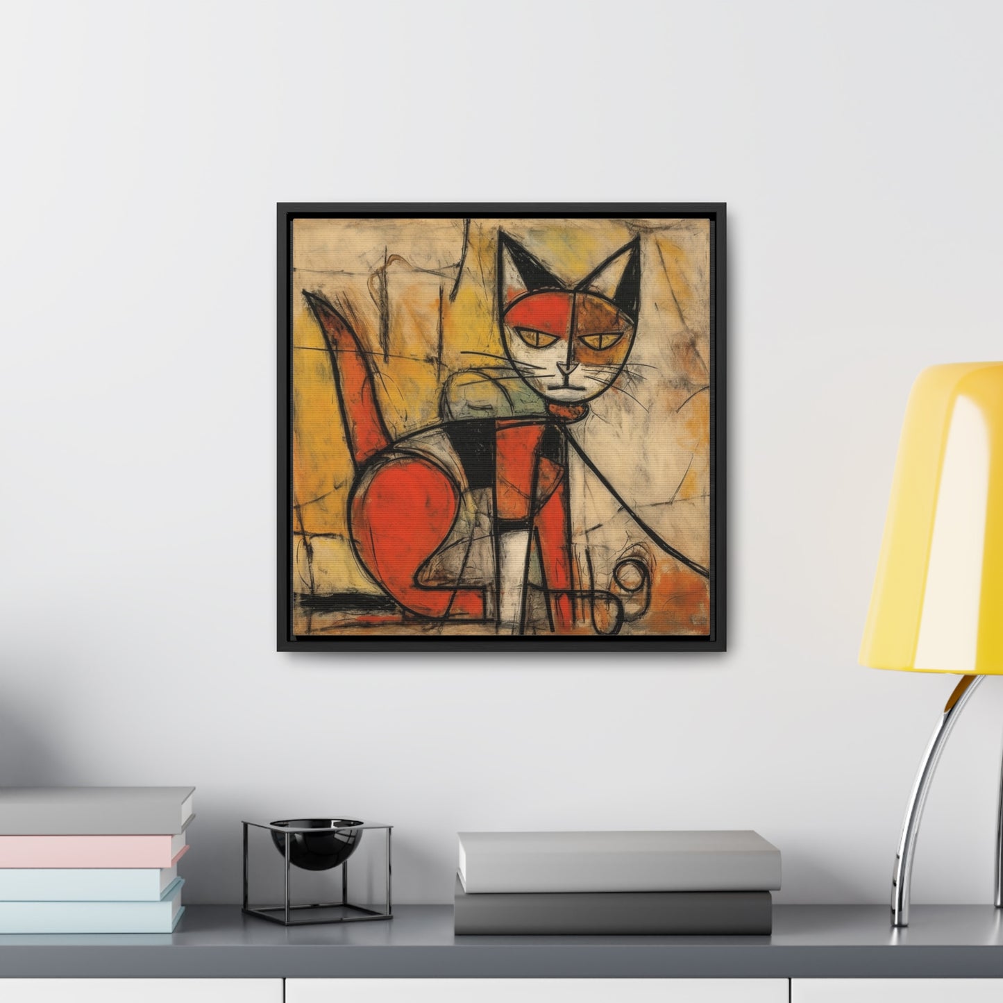 Cat 55, Gallery Canvas Wraps, Square Frame