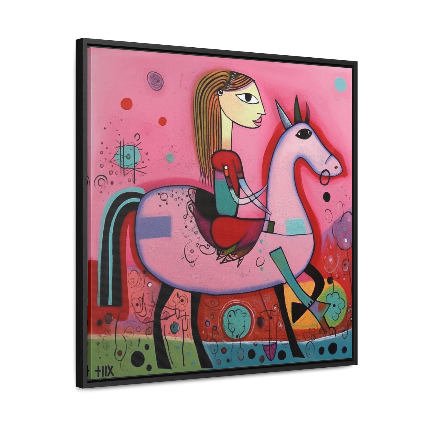 The Dreams of the Child 63, Gallery Canvas Wraps, Square Frame