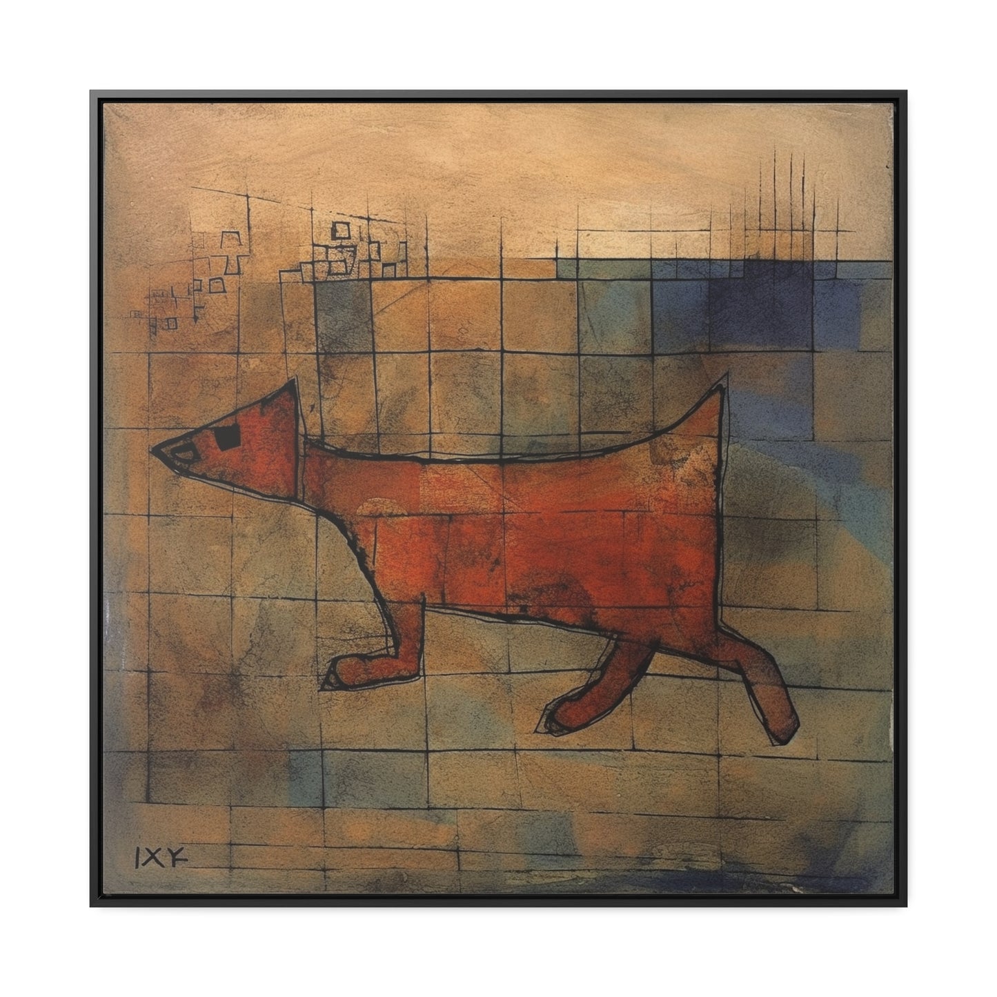 V Dog 11, Gallery Canvas Wraps, Square Frame