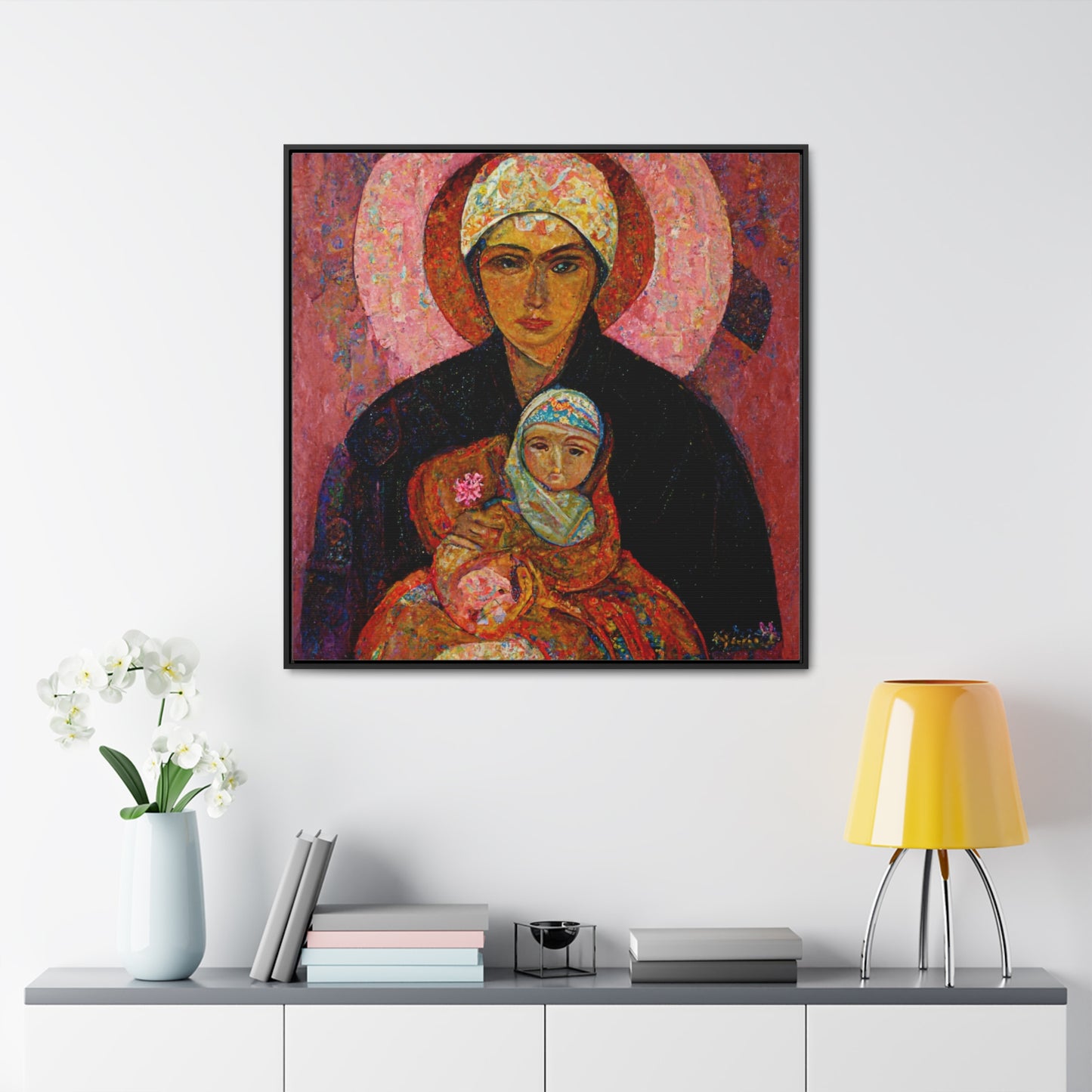 Mary and the Child 7, Valentinii, Gallery Canvas Wraps, Square Frame