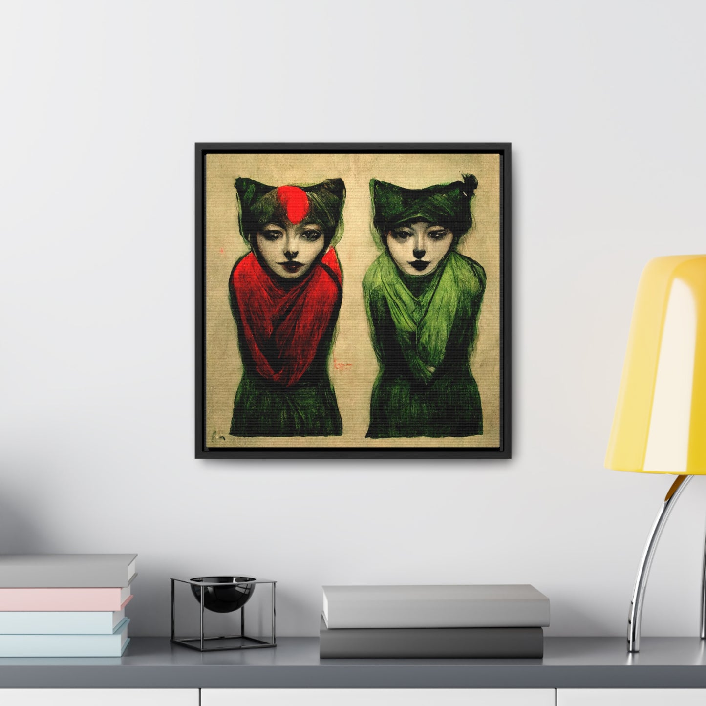 Cat Woman 6, Valentinii, Gallery Canvas Wraps, Square Frame