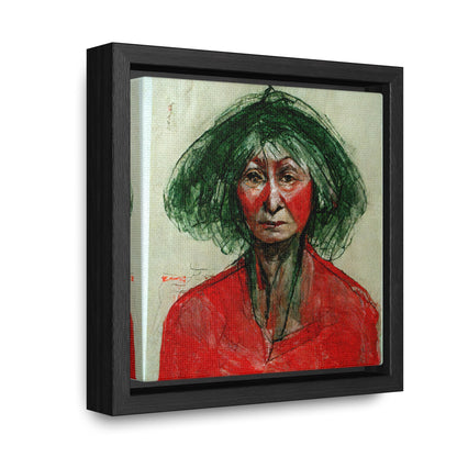 Loneliness Green Red 37, Valentinii, Gallery Canvas Wraps, Square Frame