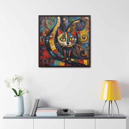 Cat 117, Gallery Canvas Wraps, Square Frame