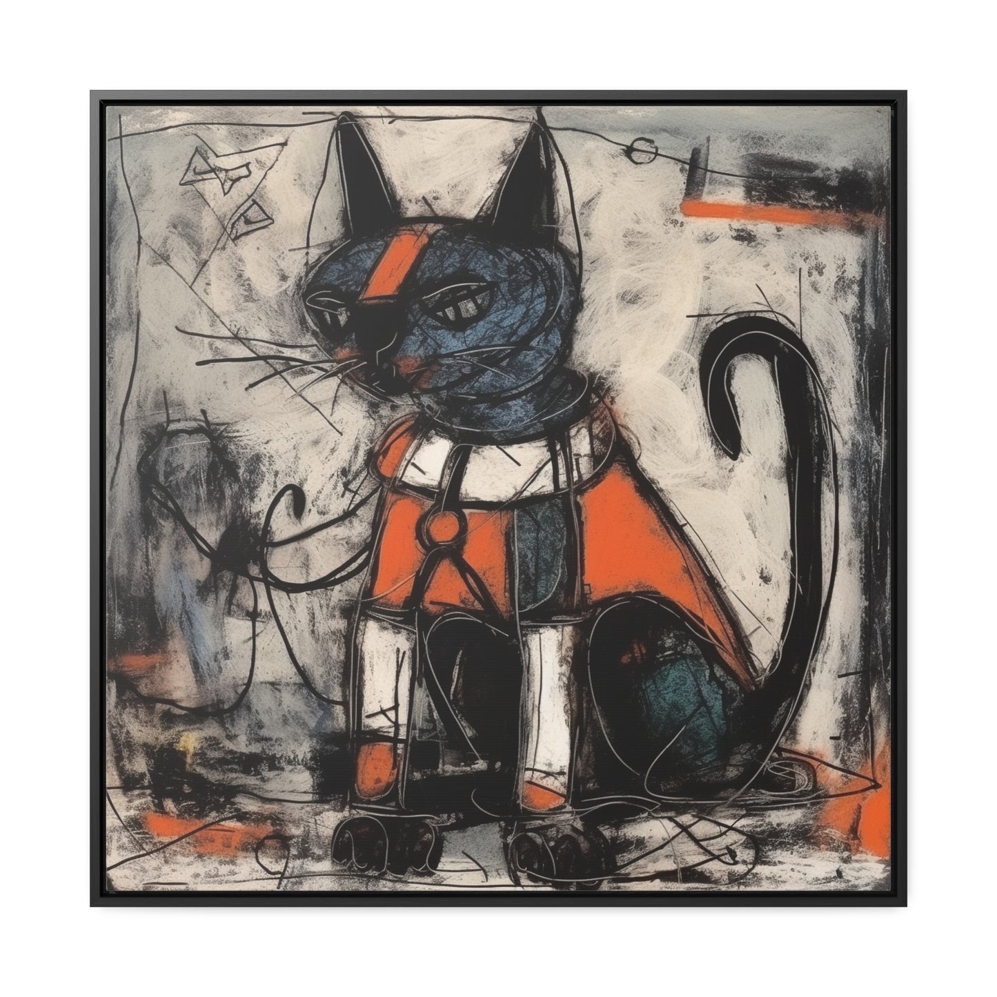 Cat 42, Gallery Canvas Wraps, Square Frame