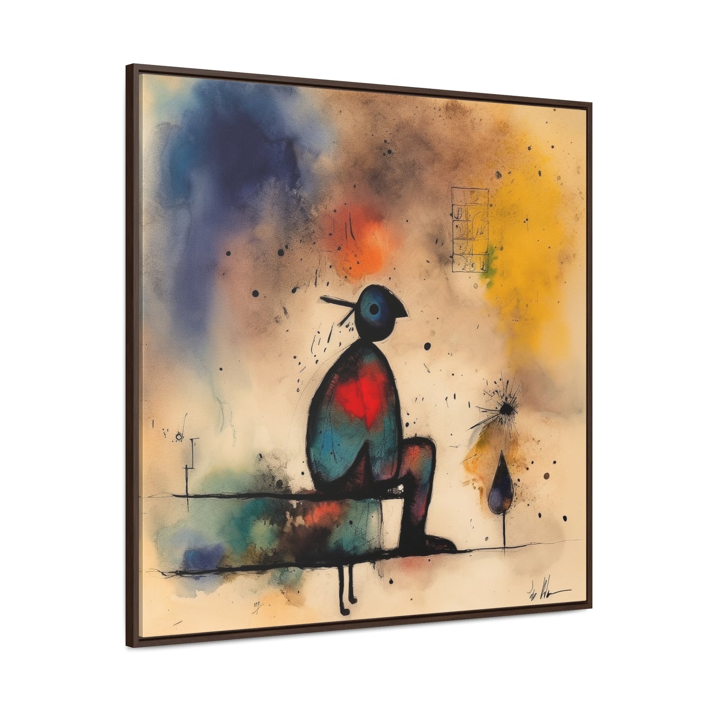 Sad Man 4, Valentinii, Gallery Canvas Wraps, Square Frame