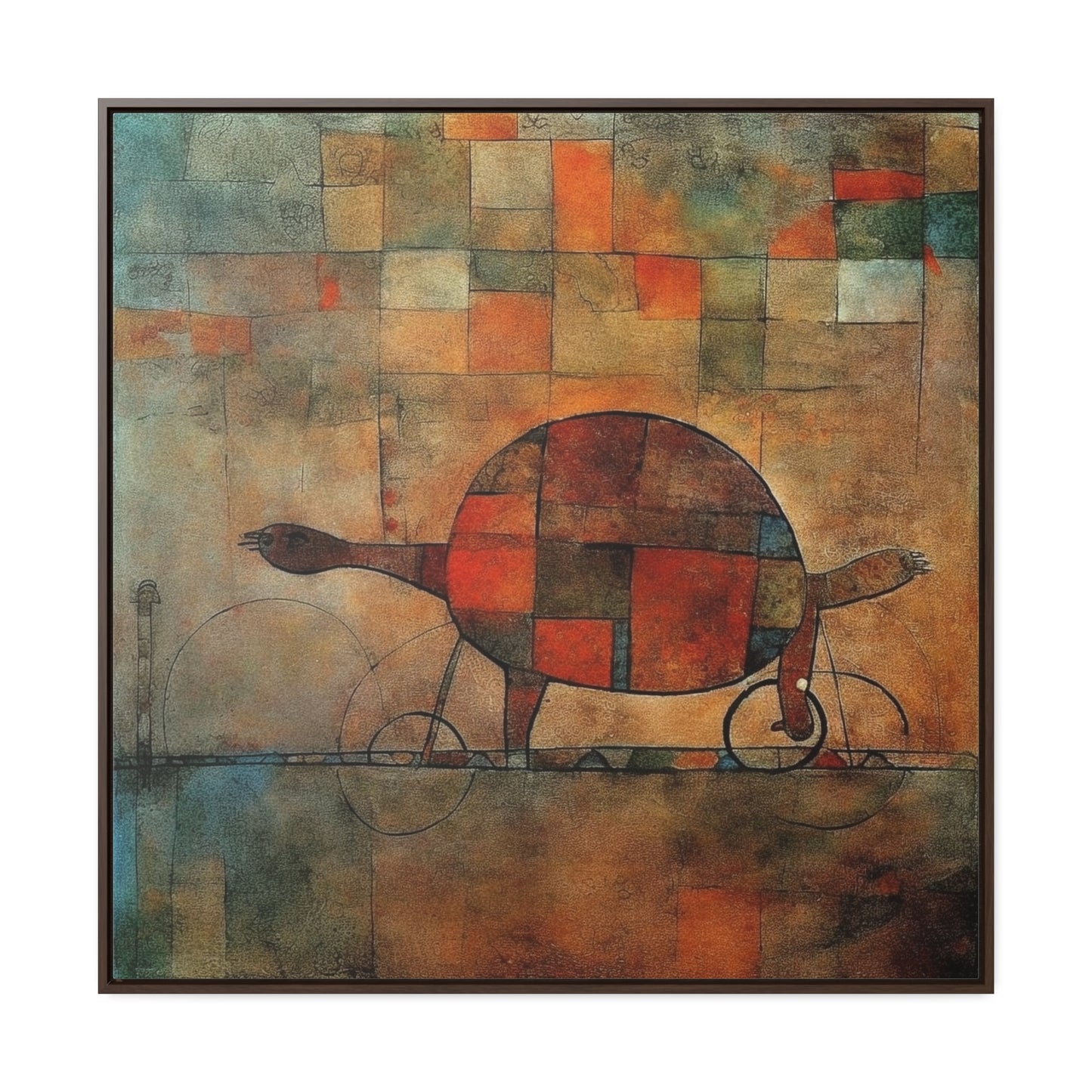 Turtle 11, Gallery Canvas Wraps, Square Frame