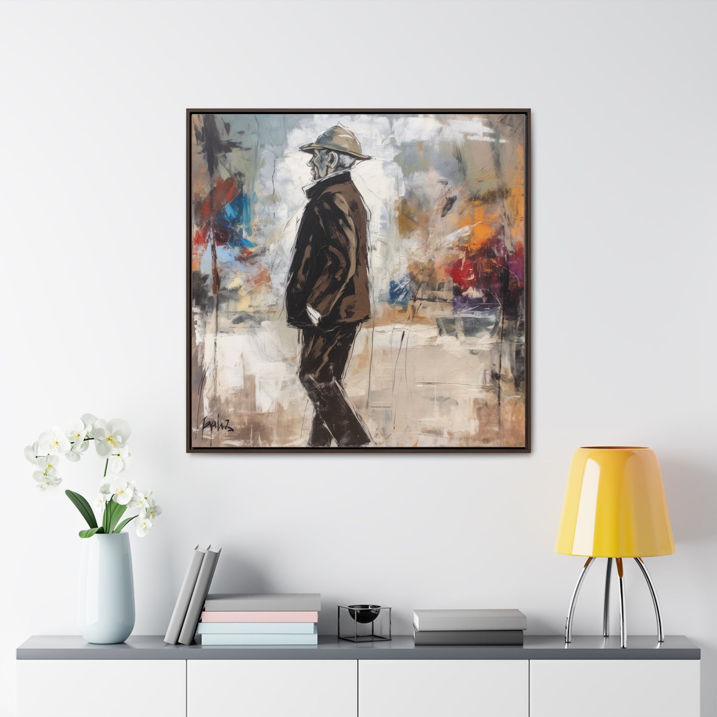 Sad Man 13, Valentinii, Gallery Canvas Wraps, Square Frame