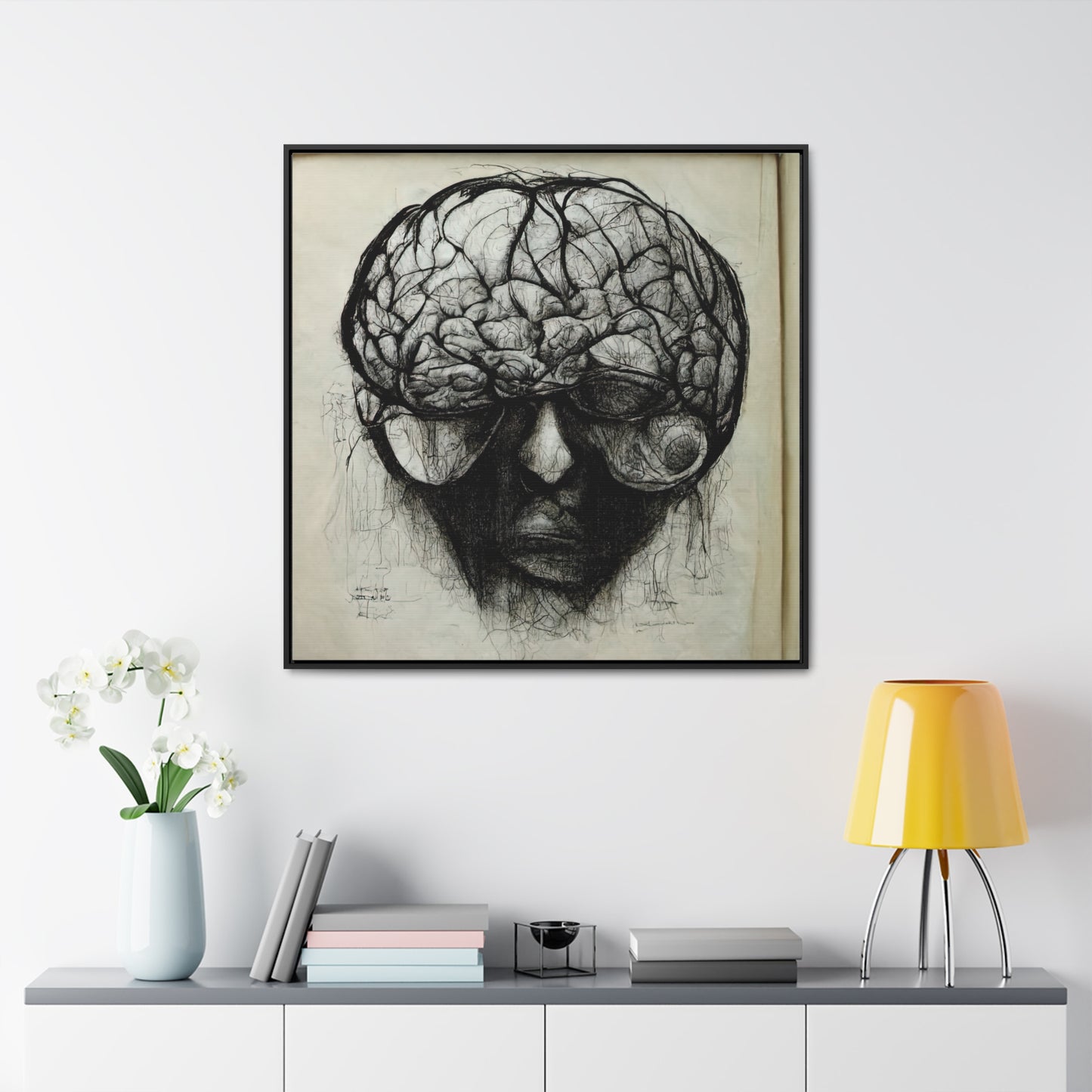 Brain 45, Valentinii, Gallery Canvas Wraps, Square Frame