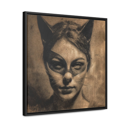 Cat Woman 12, Gallery Canvas Wraps, Square Frame