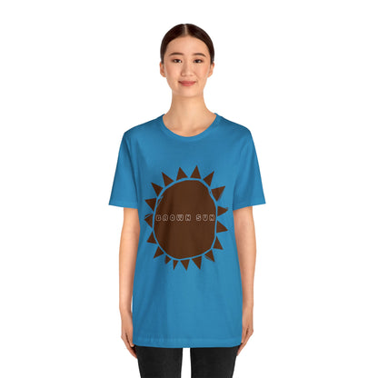 Brown Sun, Unisex Jersey Short Sleeve Tee