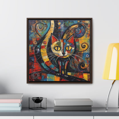 Cat 117, Gallery Canvas Wraps, Square Frame