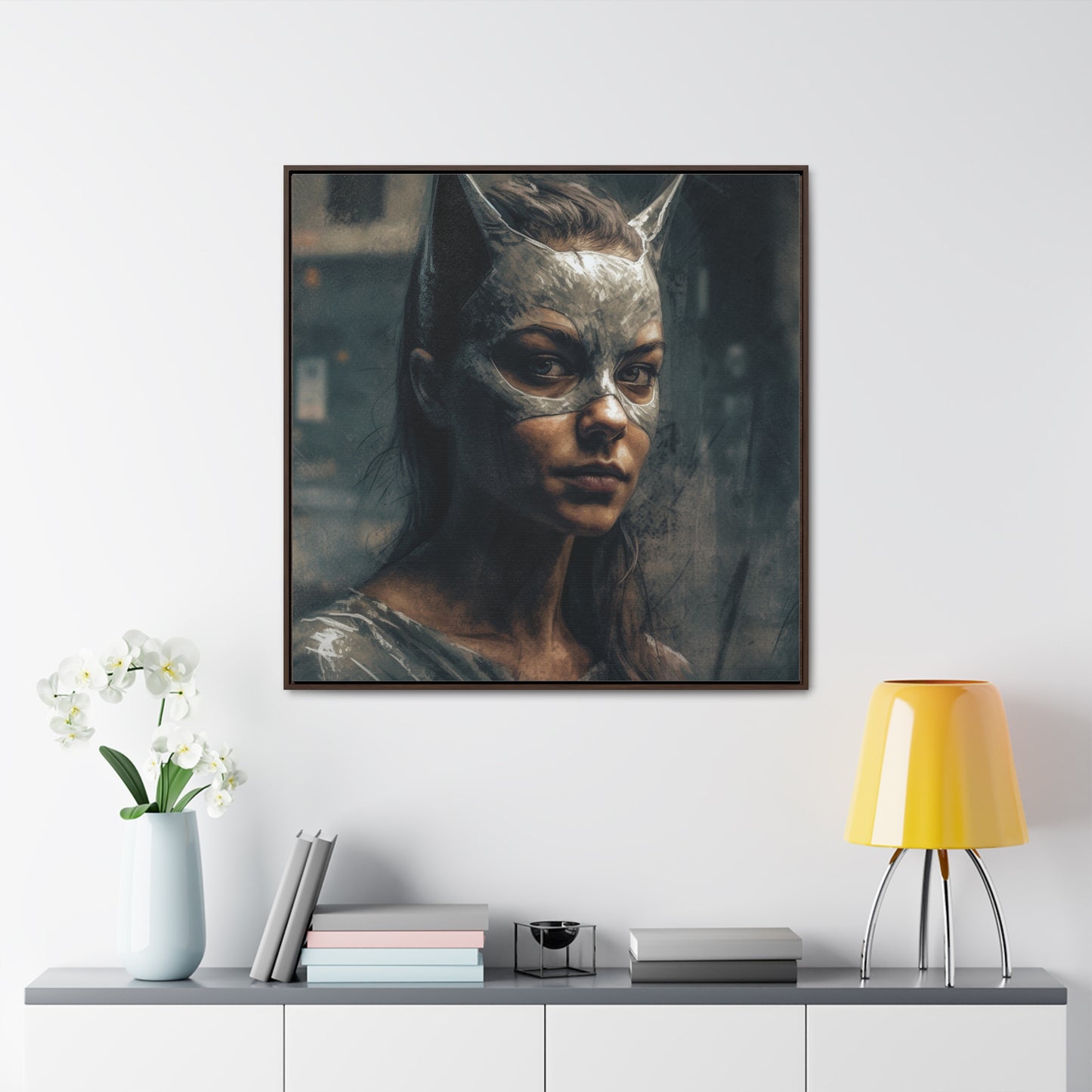 Cat Woman 23, Gallery Canvas Wraps, Square Frame