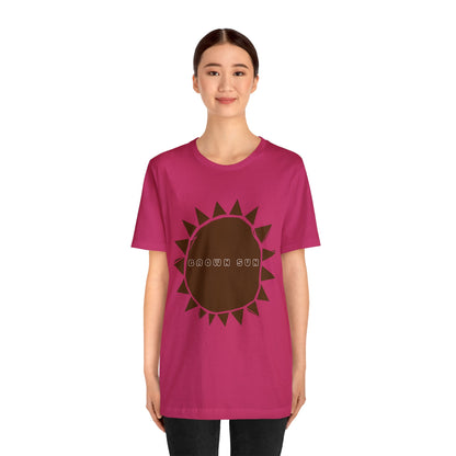 Brown Sun, Unisex Jersey Short Sleeve Tee