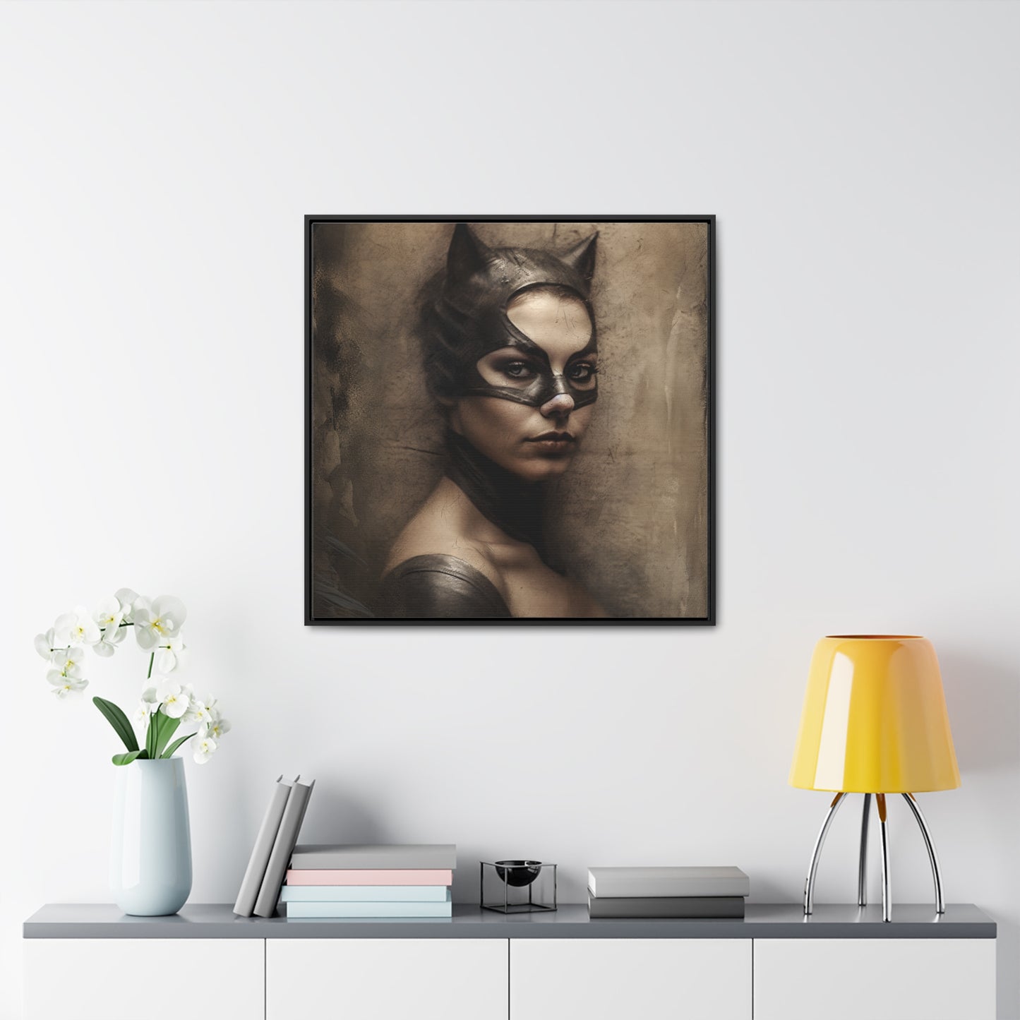 Cat Woman 18, Gallery Canvas Wraps, Square Frame