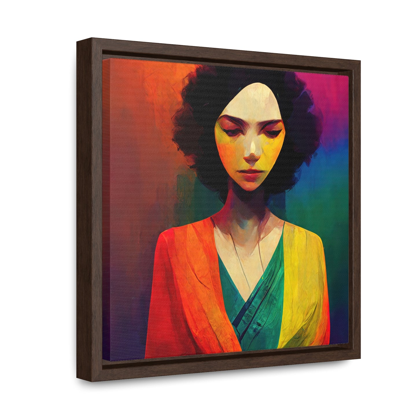 Lady's faces 9, Valentinii, Gallery Canvas Wraps, Square Frame