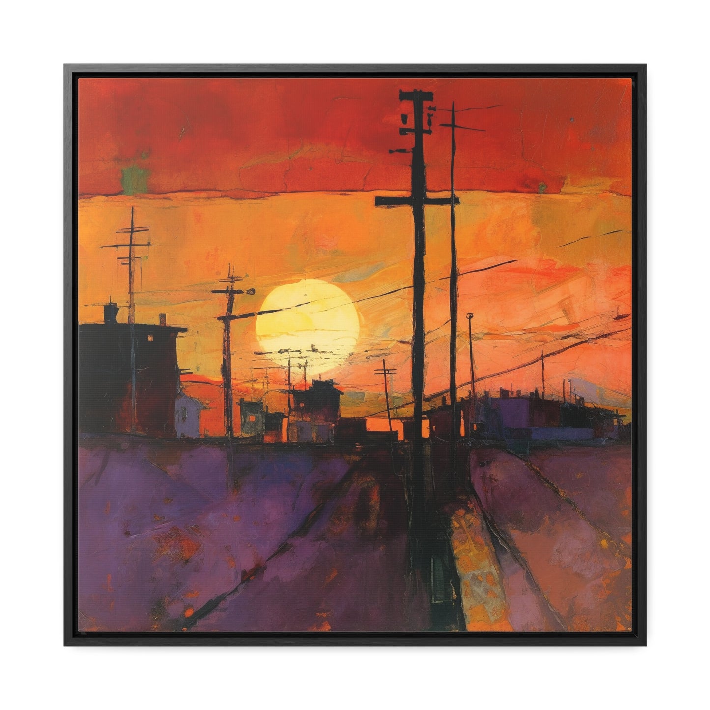 Land of the Sun 68, Valentinii, Gallery Canvas Wraps, Square Frame