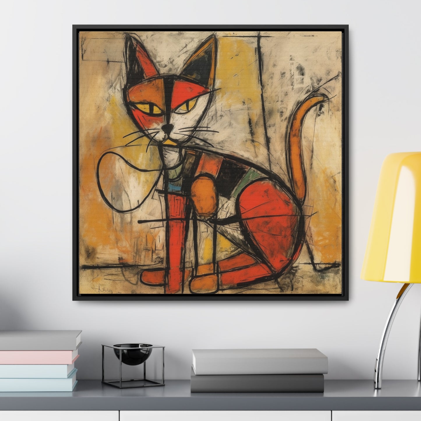 Cat 90, Gallery Canvas Wraps, Square Frame