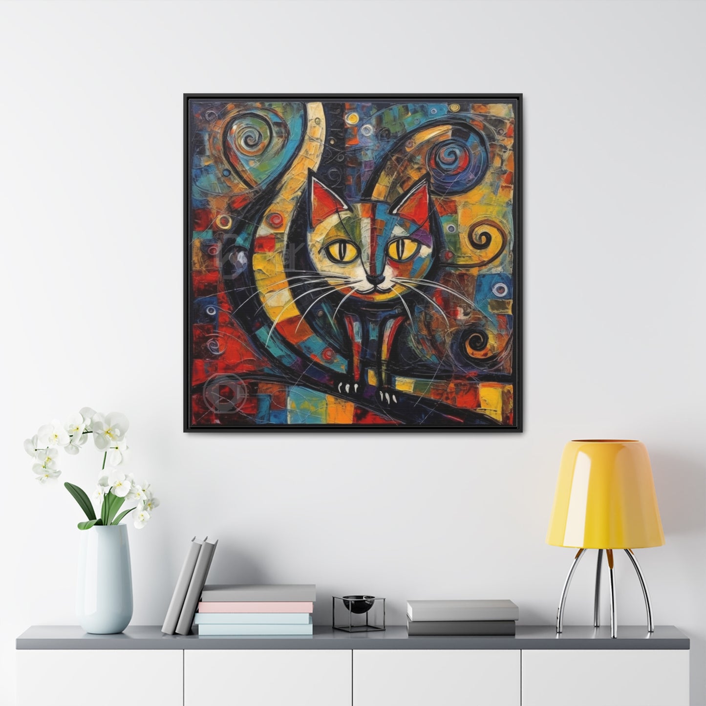 Cat 117, Gallery Canvas Wraps, Square Frame