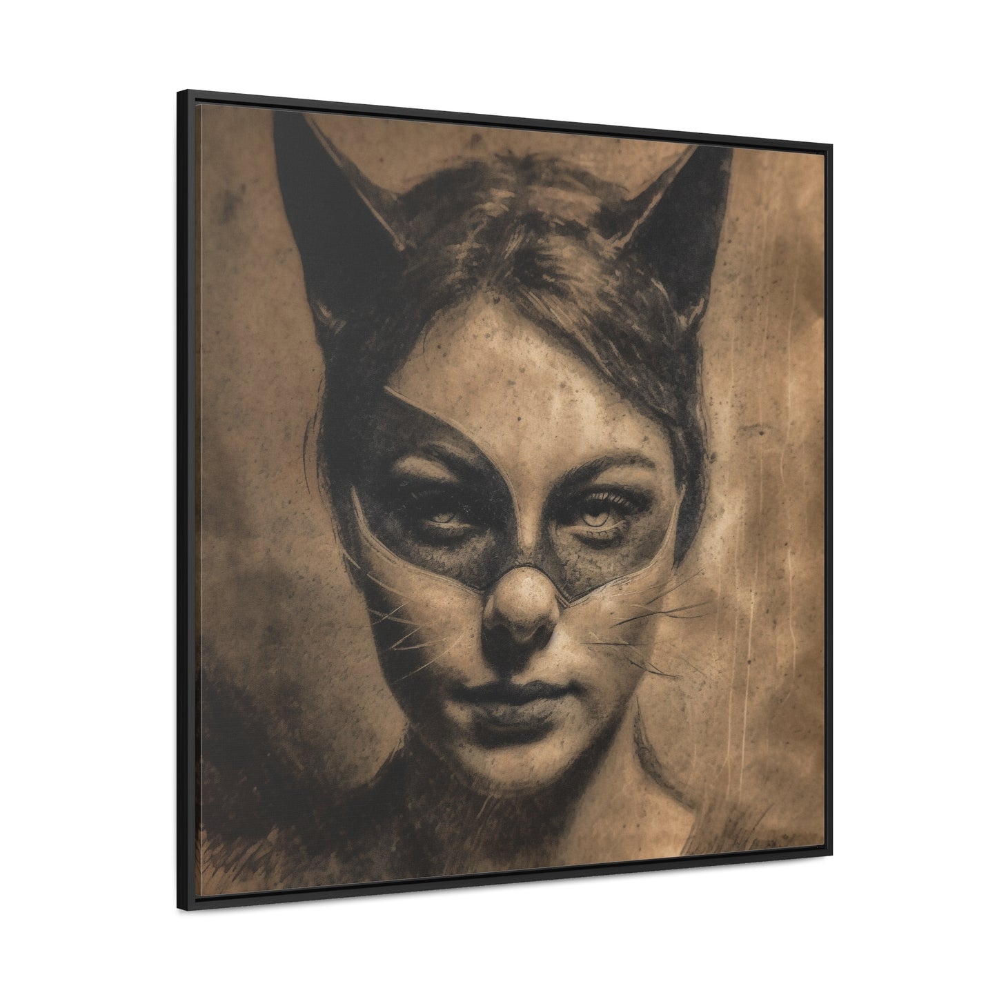 Cat Woman 12, Gallery Canvas Wraps, Square Frame